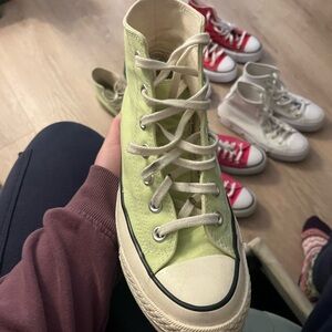 Converse Light Green High-Top Sneakers